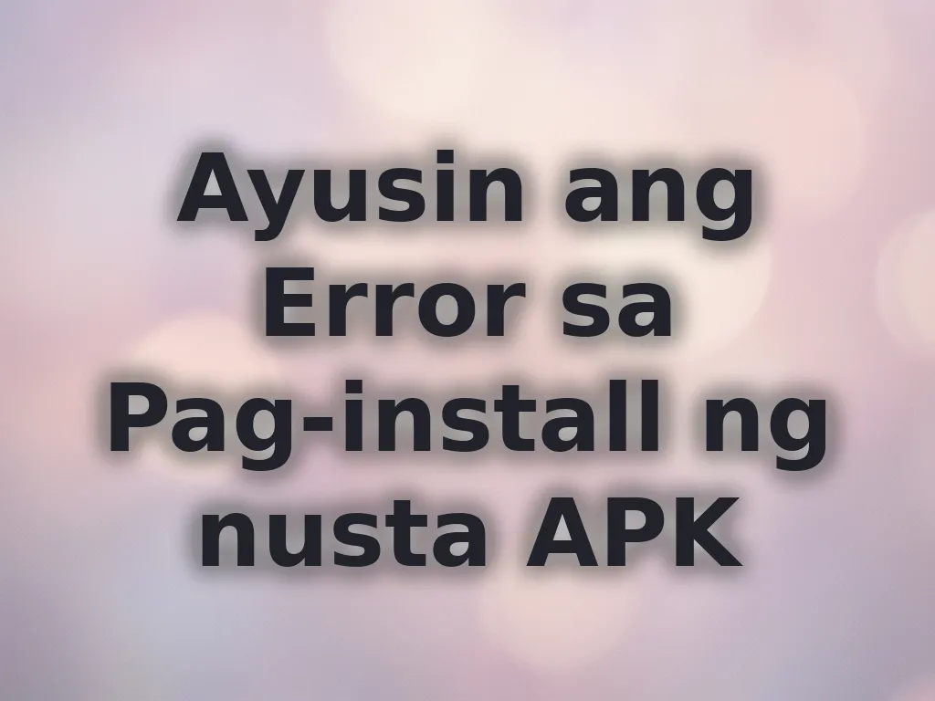 Installation errors guide